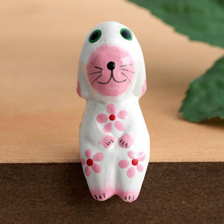 人形 木彫り 犬 置物 アジアン雑貨 カラフル 木製 バリ犬オブジェ 1匹