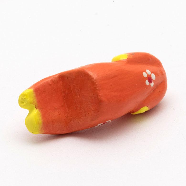 人形 木彫り 犬 置物 アジアン雑貨 カラフル 木製 バリ犬オブジェ 1匹 オレンジ 玄関 インテリア エスニック おしゃれ 10510 | ブランド登録なし | 08