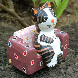 アジアン雑貨 木彫りソファ ブラウン アジア工房 10519 | ブランド登録なし | 01