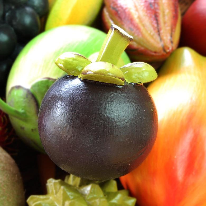 アジアン雑貨 木彫りフルーツ マンゴスチン アジア工房 10536 | ブランド登録なし