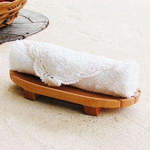 アジアン雑貨 サウォウッドの楕円形おしぼり置きトレイ アジア工房 10633 | ブランド登録なし | 01