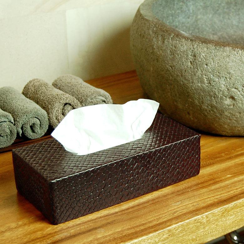 ティッシュケース アジアン雑貨 パンダン 底なしタイプ キャビティタイプ ブラウン  おしゃれ エスニック アジア工房 10658 | ブランド登録なし | 10