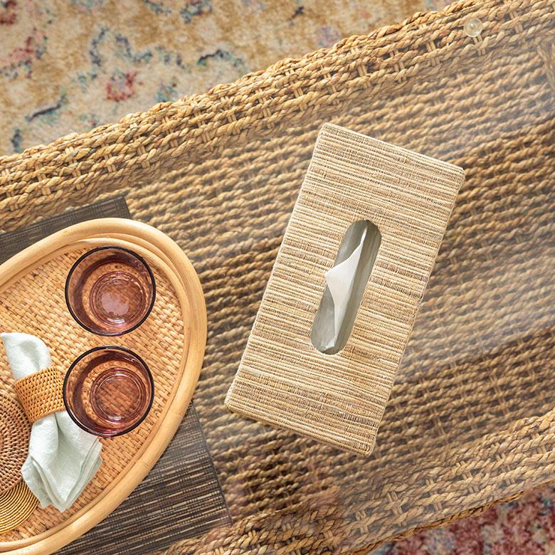 ティッシュケース アジアン雑貨 ウォーターヒヤシンス 底なしタイプ アジア工房 10659 | ELEMENTS（インテリア） | 14