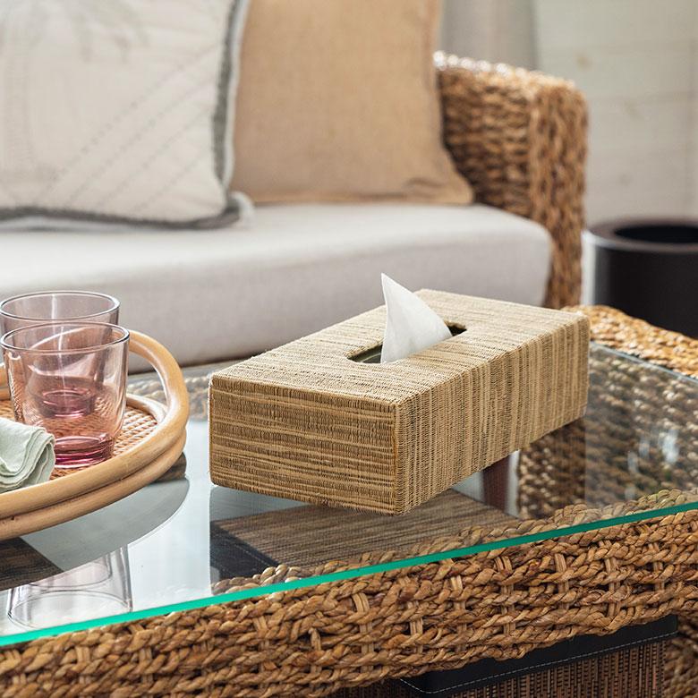 ティッシュケース アジアン雑貨 ウォーターヒヤシンス 底なしタイプ アジア工房 10659 | ELEMENTS（インテリア） | 01