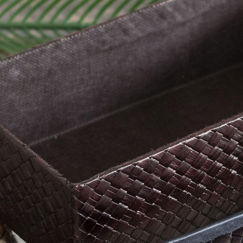 ティッシュケース パンダン フェイクレザー ティッシュケース ブラウン バリ雑貨 アジア雑貨 おしゃれ ティッシュカバー 10660 | ブランド登録なし | 05