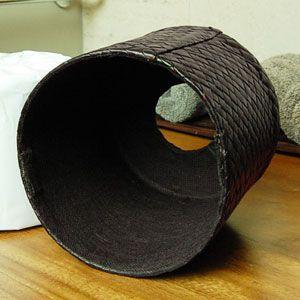 ティッシュケース パンダンで編まれた丸いトイレットティッシュケース 底なしタイプ ブラウン アジア工房 10663 | ブランド登録なし | 02