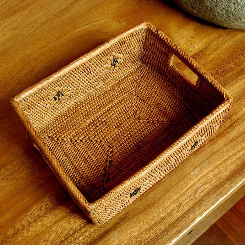 小物入れ 収納 小物ケース バスケット トレイ アタ製 かご バリ 小物入れ 収納 小物ケース バスケット トレイ アタ製 かご バリ