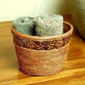 アタで編まれたココナッツシェルの小物入れ アジア工房 10679 | ブランド登録なし | 01