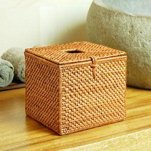 ティッシュケース 編み目が可愛いアタ製トイレットティッシュケース スクエアタイプ アジア工房 10682 | ブランド登録なし