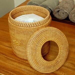 ラタンで編まれたトイレットティッシュケース アジア工房 10686 | ブランド登録なし | 02