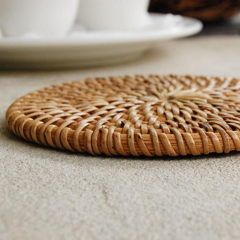 コースター おしゃれ ラウンド 丸 アジアン 天然素材 カフェ 店舗 ホテル 旅館 バリ 雑貨 アジア工房 10690 | ELEMENTS（インテリア） | 03