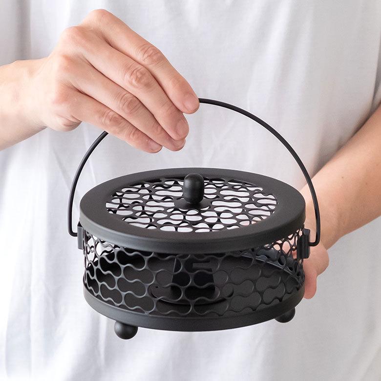 蚊取り線香ホルダー 蚊取り線香入れ 立て おしゃれ ガラス スチール 黒 アウト ドア 虫除けインテリア アジア工房 10770 | ELEMENTS（インテリア） | 04