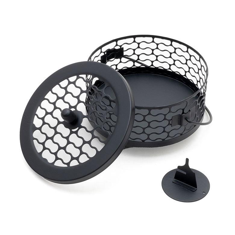 蚊取り線香ホルダー 蚊取り線香入れ 立て おしゃれ ガラス スチール 黒 アウト ドア 虫除けインテリア アジア工房 10770 | ELEMENTS（インテリア） | 08