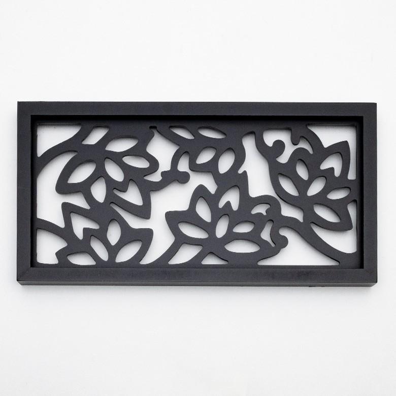 アートパネル レリーフ 壁掛け 木製 約20×40cm ロータス 蓮 壁飾り 木彫り 彫刻 モダン アジアン雑貨 バリ雑貨 ウォールデコレーション 10776 | ブランド登録なし | 10