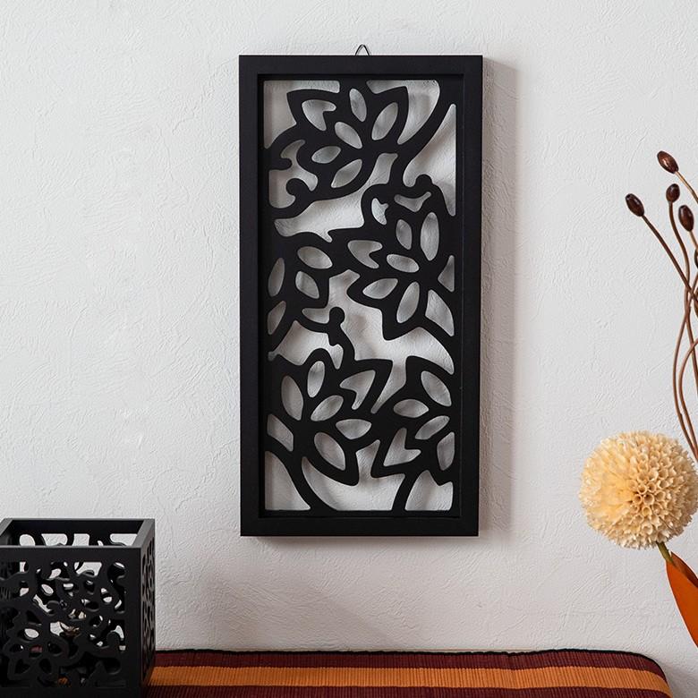 アートパネル レリーフ 壁掛け 木製 約20×40cm ロータス 蓮 壁飾り 木彫り 彫刻 モダン アジアン雑貨 バリ雑貨 ウォールデコレーション 10776 | ブランド登録なし | 08