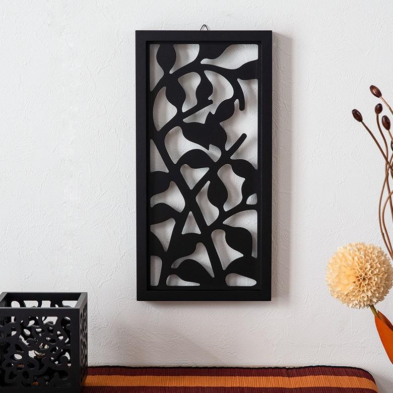 アートパネル レリーフ 壁掛け 木製 約20×40cm リーフ 植物 壁飾り 木彫り 彫刻 モダン アジアン雑貨 バリ雑貨 エスニック 10777 | ブランド登録なし | 08