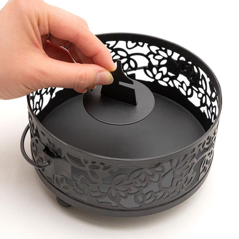 蚊取り線香 ホルダー 蚊取り 線香 線香入れ 虫よけ おしゃれ 蚊遣り 蚊やり 蚊取 スチール製 黒 白 ロータス 蓮 インテリア アジア工房 1077 | ブランド登録なし | 14