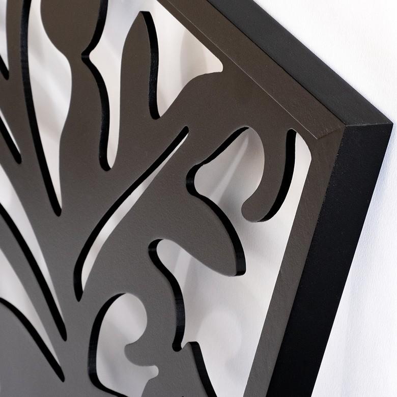 アートパネル 壁掛け レリーフ 木製 約60×60cm 南国リゾート 壁飾り 木彫り 彫刻 モダン アジアン雑貨 バリ雑貨 おしゃれ 10783 | ブランド登録なし | 03