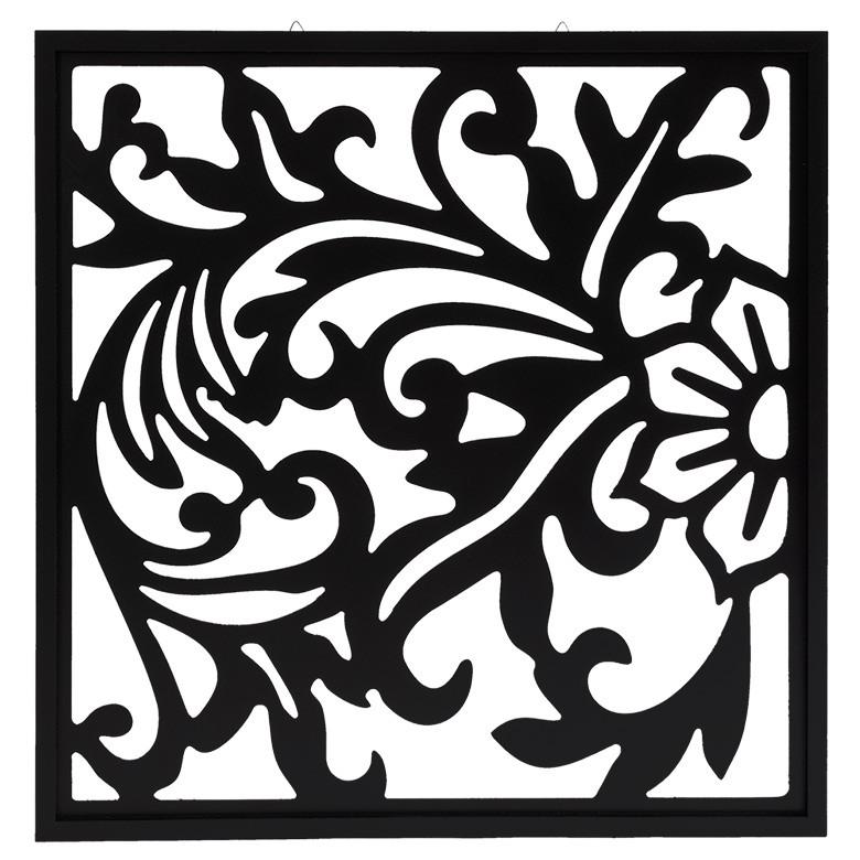 アートパネル 壁掛け レリーフ 木製 約60×60cm 南国リゾート 壁飾り 木彫り 彫刻 モダン アジアン雑貨 バリ雑貨 おしゃれ 10783 | ブランド登録なし | 06