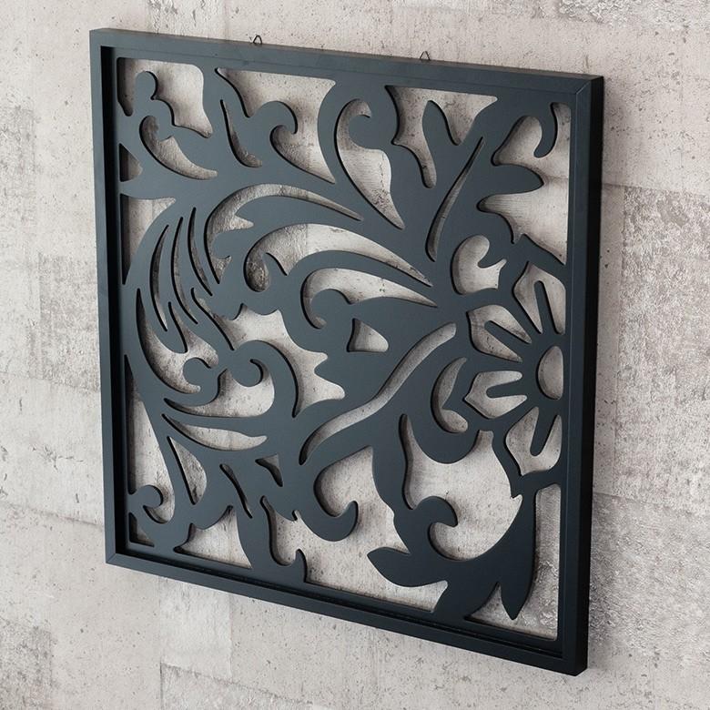 アートパネル 壁掛け レリーフ 木製 約60×60cm 南国リゾート 壁飾り 木彫り 彫刻 モダン アジアン雑貨 バリ雑貨 おしゃれ 10783 | ブランド登録なし | 08