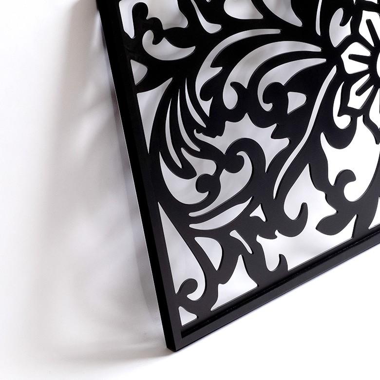 アートパネル 壁掛け レリーフ 木製 約60×60cm 南国リゾート 壁飾り 木彫り 彫刻 モダン アジアン雑貨 バリ雑貨 おしゃれ 10783 | ブランド登録なし | 09