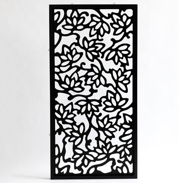 アートパネル レリーフ 長方形 ロータス 約40x80cm 彫刻 木彫り風 木製 ウォールパネル アジアン おしゃれ 10784 | ブランド登録なし