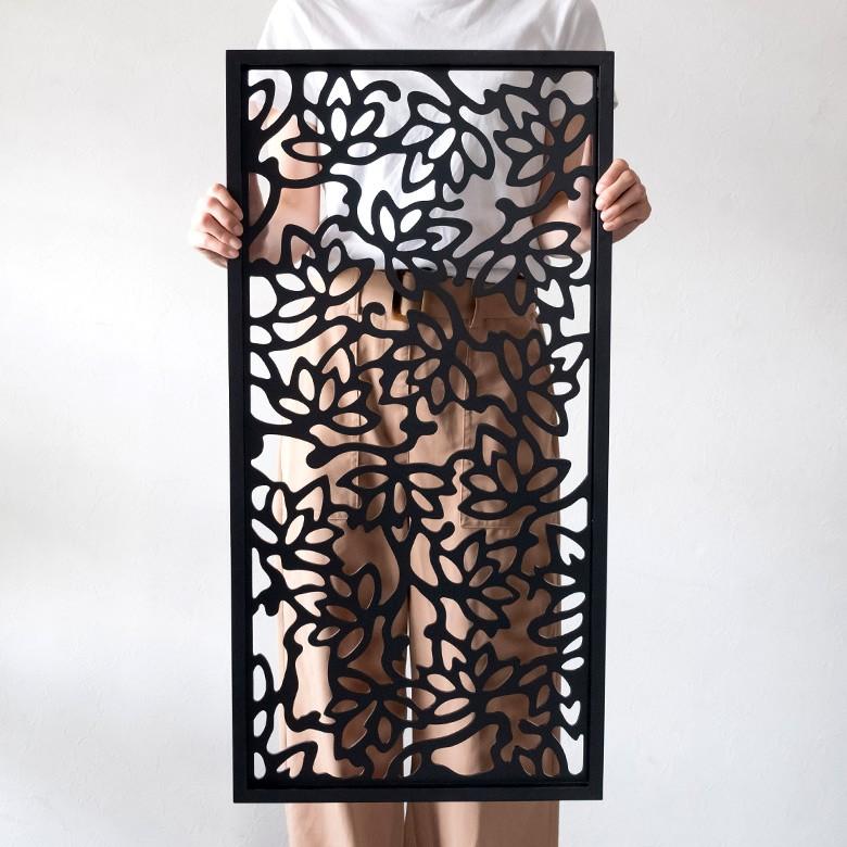 アートパネル レリーフ 長方形 ロータス 約40x80cm 彫刻 木彫り風 木製 ウォールパネル アジアン おしゃれ 10784 | ブランド登録なし | 04