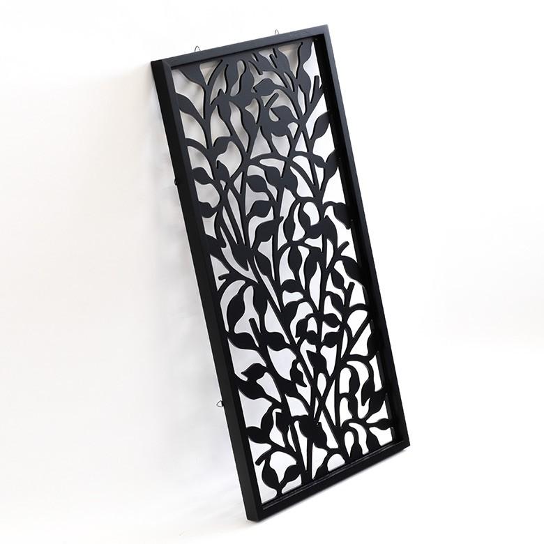 アートパネル レリーフ 壁掛け 木製 長方形 モダン 約40×80cm リーフ 植物 壁飾り 木彫り 彫刻 モダン アジアン雑貨 バリ雑貨 おしゃれ 10785 | ブランド登録なし | 10