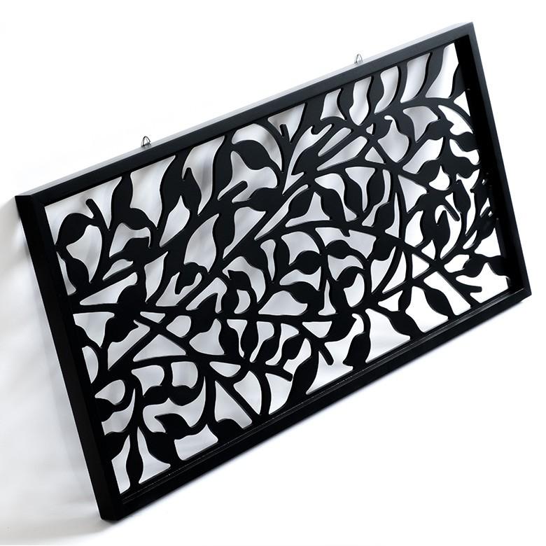 アートパネル レリーフ 壁掛け 木製 長方形 モダン 約40×80cm リーフ 植物 壁飾り 木彫り 彫刻 モダン アジアン雑貨 バリ雑貨 おしゃれ 10785 | ブランド登録なし | 05