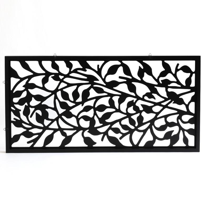 アートパネル レリーフ 壁掛け 木製 長方形 モダン 約40×80cm リーフ 植物 壁飾り 木彫り 彫刻 モダン アジアン雑貨 バリ雑貨 おしゃれ 10785 | ブランド登録なし | 09