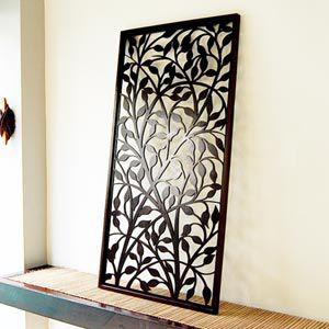 アートパネル レリーフ 壁掛け 木製 60×120cm リーフ 植物 壁飾り 木彫り 彫刻 モダン アジアン雑貨 バリ雑貨 アジア工房 10789 | ブランド登録なし