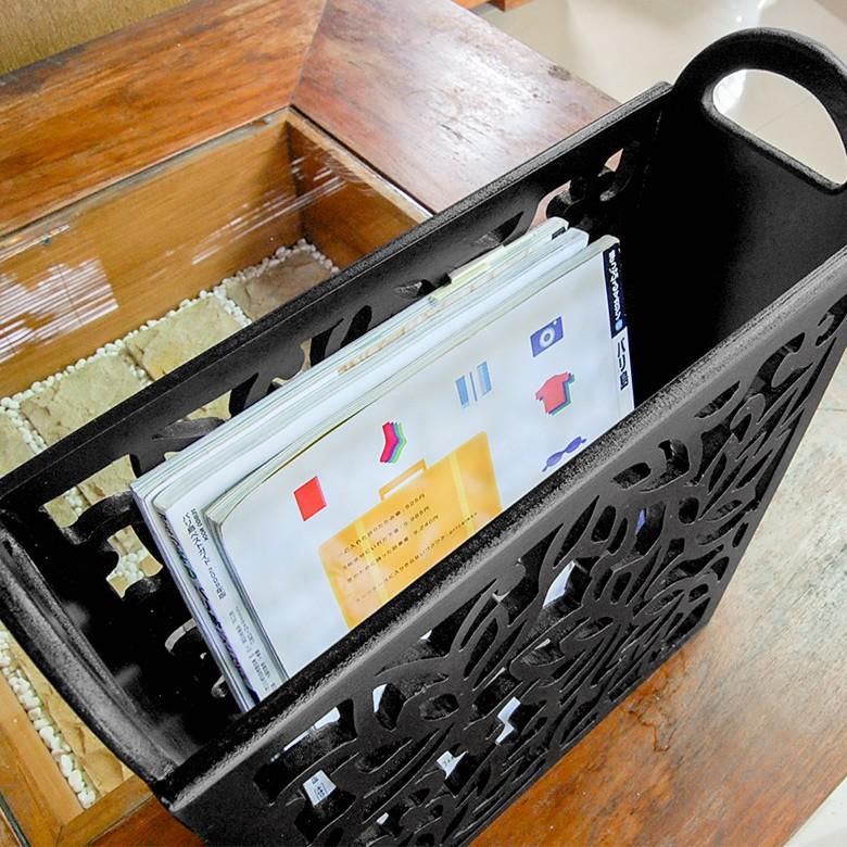 マガジンラック 彫刻アート ロータスモチーフ アジアン 収納 新聞ケース インテリア アート オブジェ エスニック 10800 | ブランド登録なし | 03