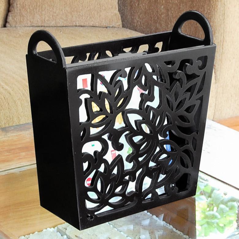 マガジンラック 彫刻アート ロータスモチーフ アジアン 収納 新聞ケース インテリア アート オブジェ エスニック 10800 | ブランド登録なし | 07