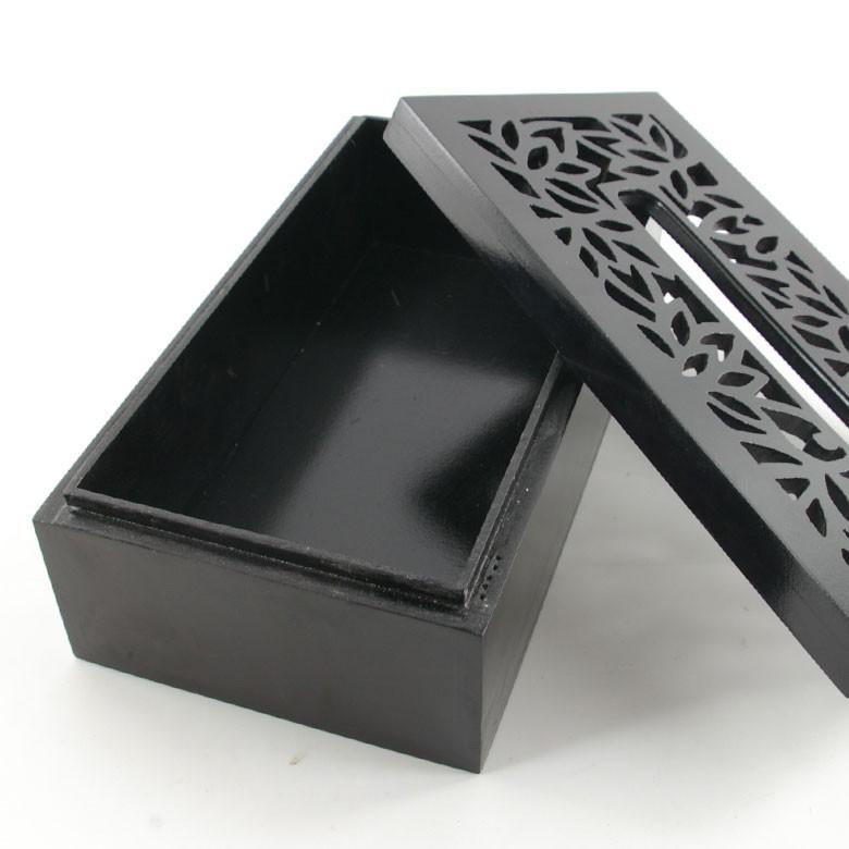 ティッシュケース ロータスをモチーフにした彫刻のティッシュ