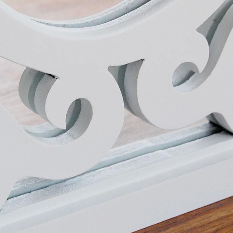 アジアン雑貨 オリエンタルな模様のアートミラー ホワイト 10806 | ブランド登録なし | 07