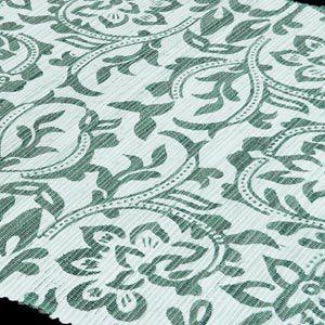 テーブルランナー ウォーターヒヤシンス製 ホワイト×ターコイズ アジア工房 10825 | ブランド登録なし | 02