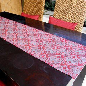 テーブルランナー ウォーターヒヤシンス製 レッド×グレー アジア工房 10828 | ブランド登録なし | 03