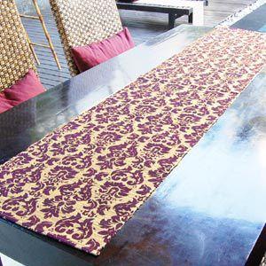 テーブルランナー ウォーターヒヤシンス製 パープル×ナチュラル アジア工房 10830 | ブランド登録なし | 03