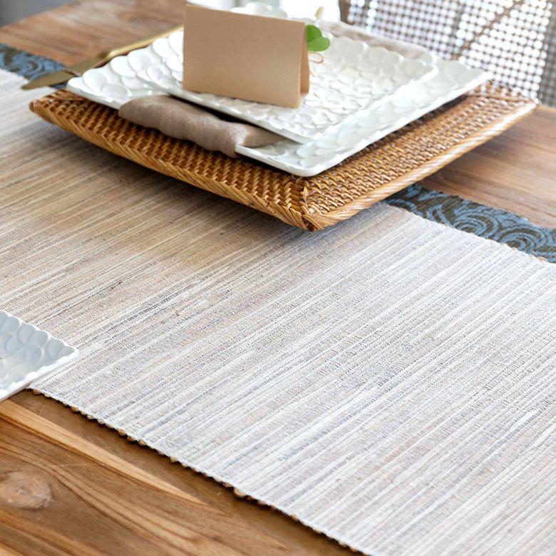 テーブルランナー ウォーターヒヤシンス製 テーブルセンター クロス ナチュラル アジアン エスニック 10832 | ブランド登録なし | 01