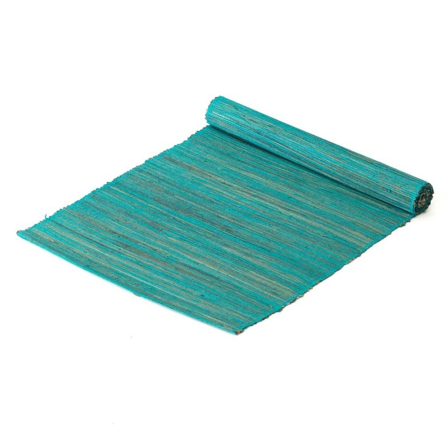 テーブルランナー ウォーターヒヤシンス製 テーブルセンター クロス ターコイズブルー アジアン エスニック 10833 | ブランド登録なし | 11