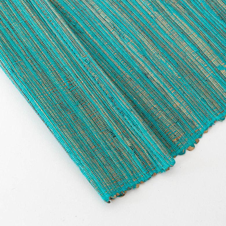 テーブルランナー ウォーターヒヤシンス製 テーブルセンター クロス ターコイズブルー アジアン エスニック 10833 | ブランド登録なし | 07