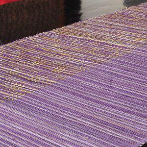ウォーターヒヤシンスで出来た編み目がオシャレなテーブルランナー パープル×イエロー アジア工房 10839 | ブランド登録なし | 02