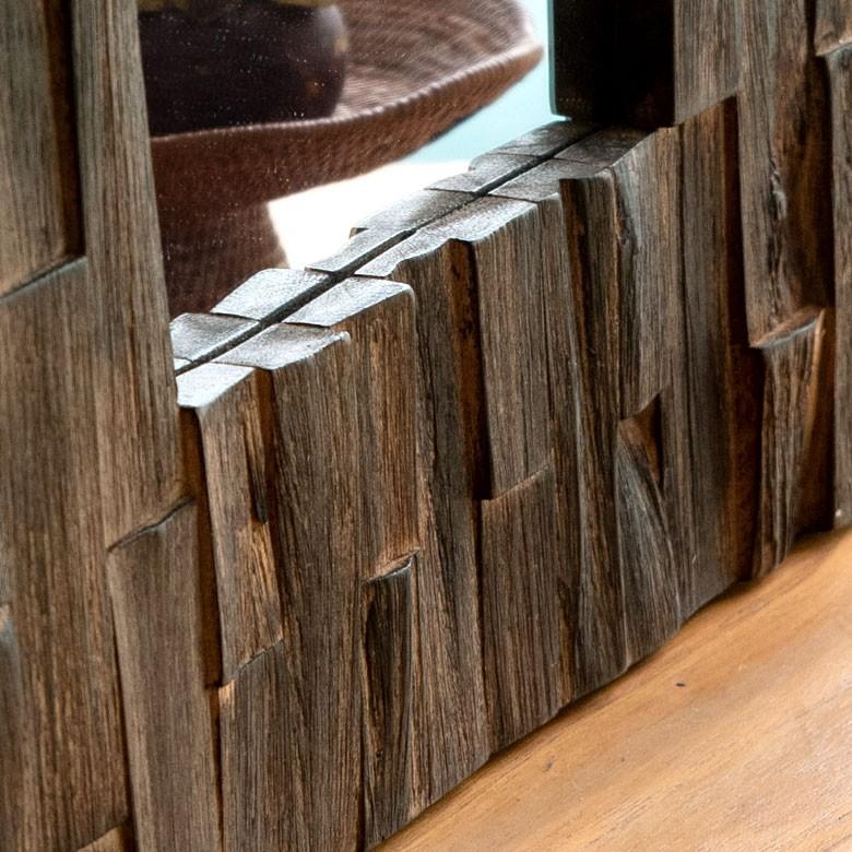 ミラー 鏡 卓上 壁掛け 金具付き ブラウン 長方形 アジアン雑貨 ウォールデコレーション エスニック 大きめ おしゃれ 10867 | ブランド登録なし | 07