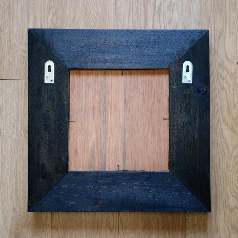 ミラー 壁掛け 卓上 鏡 金具付き アジアン チークウッド ブラウン 正方形 ウォールデコレーション  バリ雑貨 エスニック おしゃれ 108 | ブランド登録なし | 09