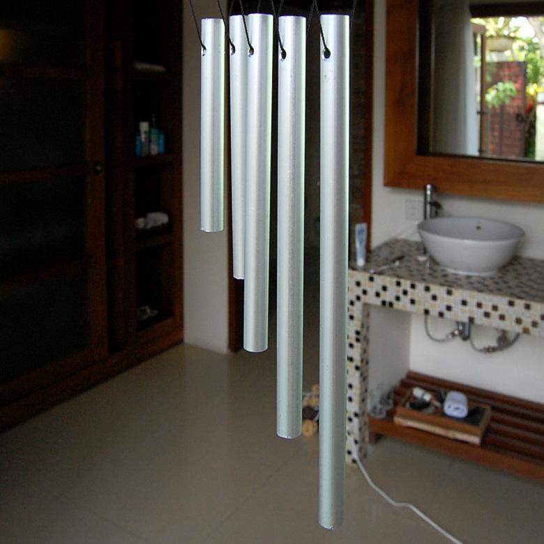 バンブーとアルミで出来た小さな民族模様の優しい音色の風鈴 ウィンドチャイム バリ 雑貨 アジア雑貨 アジアン雑貨 ウインドチャーム 風りん 10917 | ブランド登録なし | 03