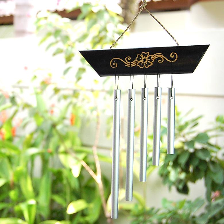 バンブーとアルミで出来た小さな民族模様の優しい音色の風鈴 ウィンドチャイム バリ 雑貨 アジア雑貨 アジアン雑貨 ウインドチャーム 風りん 10917 | ブランド登録なし | 04