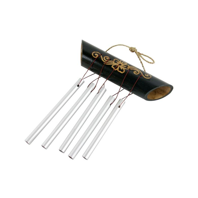 バンブーとアルミで出来た小さな民族模様の優しい音色の風鈴 ウィンドチャイム バリ 雑貨 アジア雑貨 アジアン雑貨 ウインドチャーム 風りん 10917 | ブランド登録なし | 07