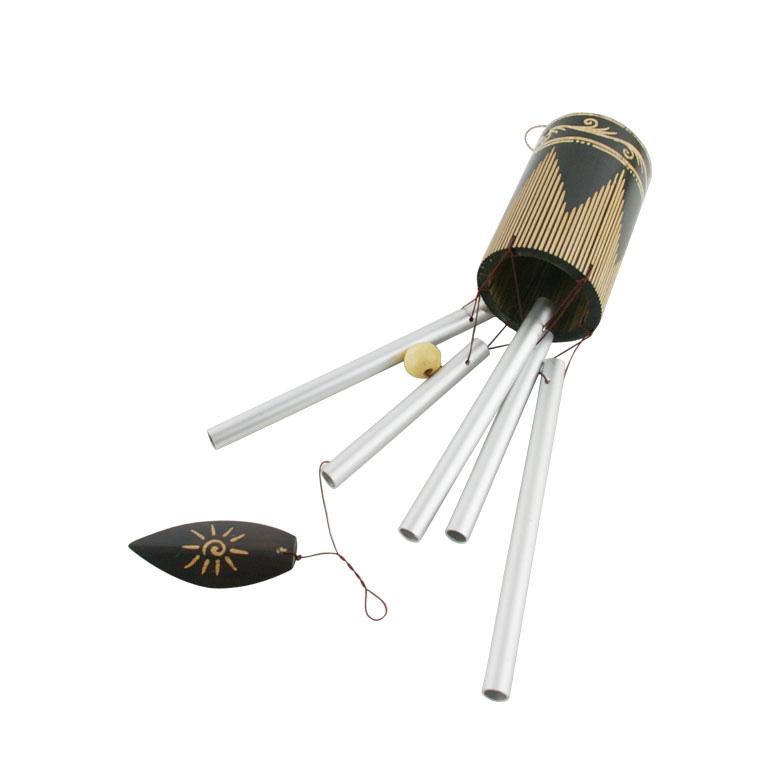 バンブーとアルミで出来た民族模様の優しい音色の風鈴 ウィンドチャイム バリ アジアン雑貨 バリ島 ウインドチャーム 風りん ナチュラル ふうりん 10918 | ブランド登録なし | 09