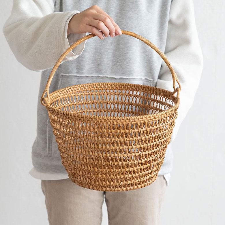 バスケット かご 収納 整理 整頓 持ち手つき 収納ボックス 小物入れ ラタン アジアン バリ ナチュラル 雑貨 アジア工房 10923 | ブランド登録なし | 05