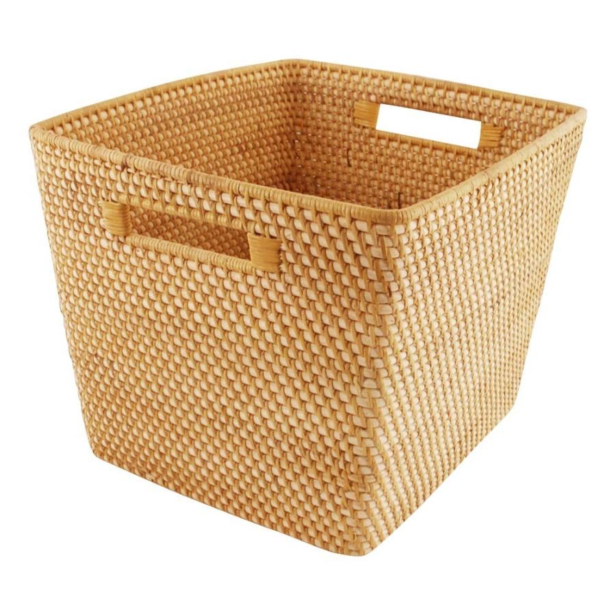 バスケット カゴ 収納 取手付き 脱衣カゴ ナチュラル ラタン おもちゃ 雑貨 アジアン おしゃれ 10927 | ブランド登録なし | 08
